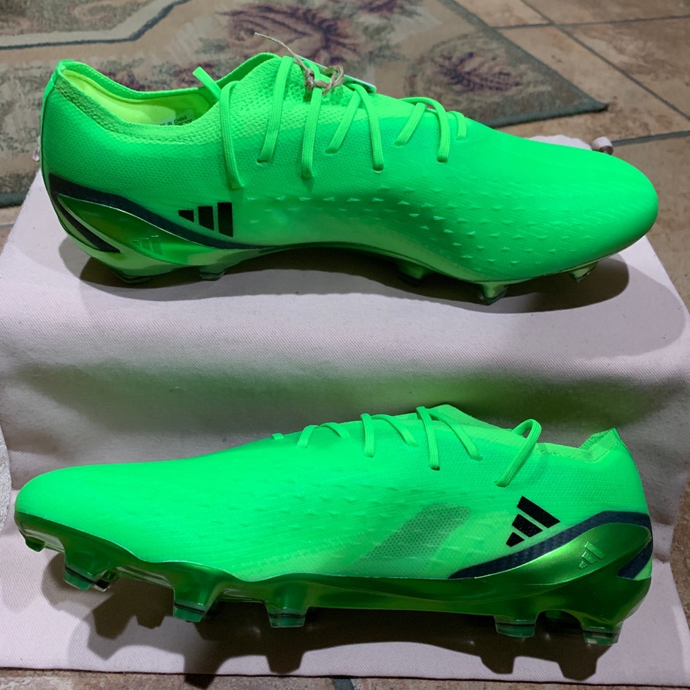 ADIDAS MEN'S X SPEEDPORTAL.1 FG SOLAR GREEN/BLACK” - Picture 5 of 13